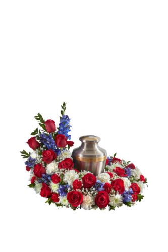 Urn Wreath In Patriotic