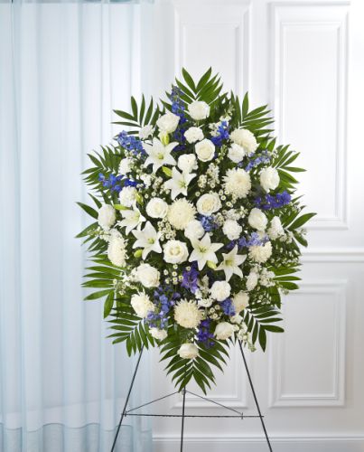 Blue & White Sympathy Spray