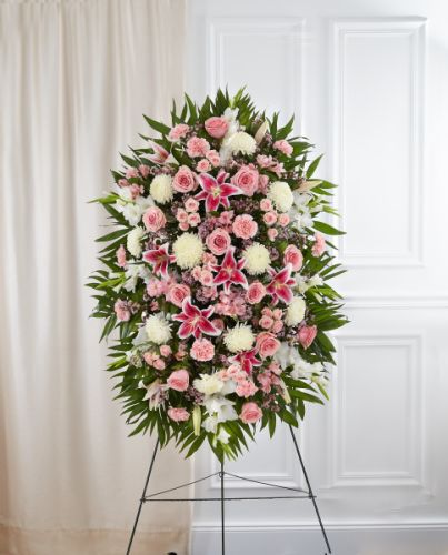 Pink & White Sympathy Spray