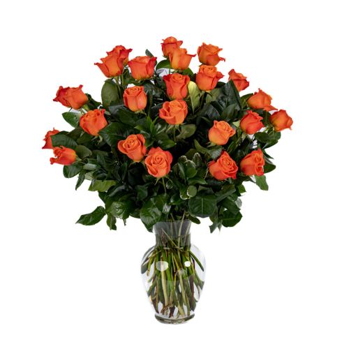 Two Dozen Orange Roses 