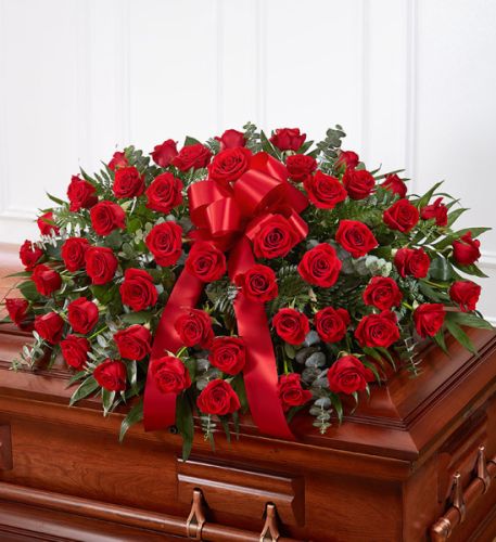 Rose Half Casket In Red