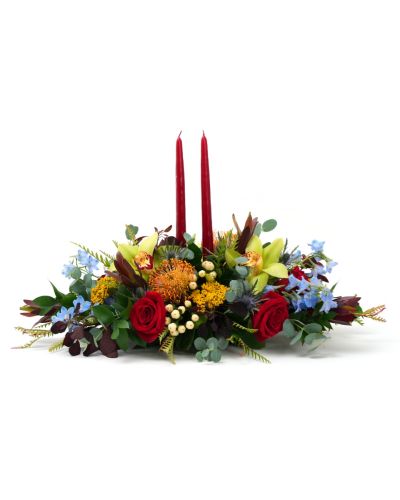 Ochre and Smoke Centerpiece 